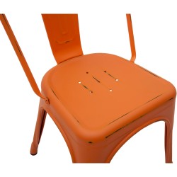 Sedia in lamiera colore arancio anticato,nuova,art.LF573 consegna gratis-arredamentishop.it   Offerte mobili 48,00 € 48,00 € ...