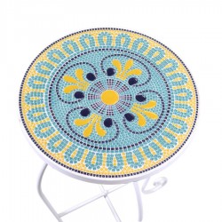 TAVOLO METALLO BRINDISI MOSAICO TONDO 2 SEDIE ART.6452180000 CONSEGNA GRATIS-ARREDAMENTISHOP.IT   Offerte mobili 140,00 € 140...