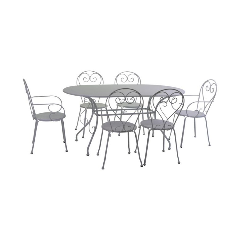 Tavolo in ferro da giardino old bianco ovale nuovo art.6449530000 consegna gratuita-arredamentishop.it   Offerte mobili 0,01 ...