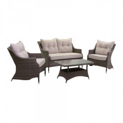 Salotto da giardino nuovo in polyrattan Atlanta grigio art. 6449090000 consegna gratis-arredamentishop.it   Offerte mobili 1....