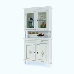 Credenza con Vetrina Classica Bianca L 104 x P 43 x H 218 cm - Nuovo - art.499 - ArredamentiShop.it  Tempesta Offerte mobili ...