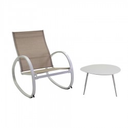 Sedie a dondolo da giardino set 2 pezzi con 1 tavolino nuovo art.64497000CR consegna gratuita-arredamentishop.it   Offerte mo...