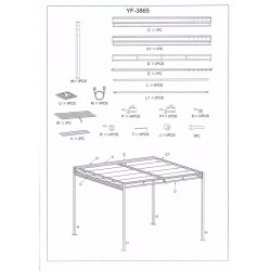 Gazebo con tende laterali nuovo art.7403230000 consegna gratuita-arredamentishop.it  Vacchetti Offerte mobili 560,00 € 560,00...