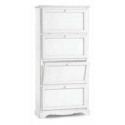 Scarpiera arte povera bianca 4 ribalte cm 79x30h.170 nuova art.1281 consegna gratuita-arredamentishop.it  Tempesta Offerte mo...
