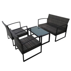 Salotto da terrazzo polyrattan smontato nuovo art.6457720000 consegna gratuita-arredamentishop.it  Vacchetti Offerte mobili 3...