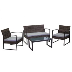 Salotto da terrazzo polyrattan smontato nuovo art.6457720000 consegna gratuita-arredamentishop.it  Vacchetti Offerte mobili 3...