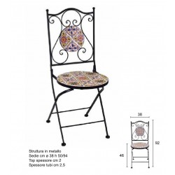 Sedia mosaico set 2 pezzi nuova art.6456740000 consegna gratuita-arredamentishop.it  Vacchetti Offerte mobili 140,00 € 140,00...