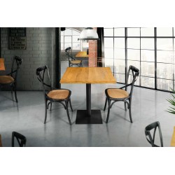 Sedia vintage in legno nera set 2 pezzi con seduta in rattan naturale nuova art.781 consegna gratuita-arredamentishop.it  Tem...