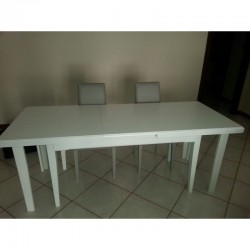 Tavolo taverna bianco opaco cm 180x100h.76 allungabile cm 360 nuovo art.0744 consegna gratuita-arredamentishop.it  Tempesta O...