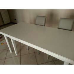 Tavolo taverna bianco opaco cm 180x100h.76 allungabile cm 360 nuovo art.0744 consegna gratuita-arredamentishop.it  Tempesta O...