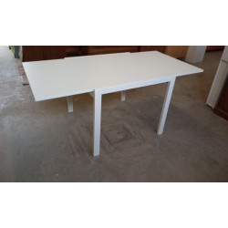 Tavolo apribile a libro cm 90x90h.76 aperto cm 180x90h.76 bianco frassinato art.662 nuovo consegna gratuita-arredamentishop.i...
