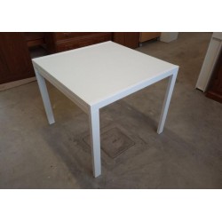 Tavolo apribile a libro cm 90x90h.76 aperto cm 180x90h.76 bianco frassinato art.662 nuovo consegna gratuita-arredamentishop.i...