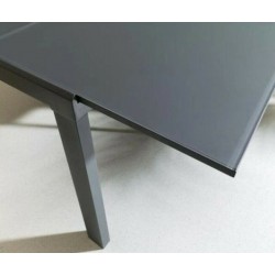 Tavolo vetro grigio cm 70x70h.75 allungabile 140x70 nuovo art.940 consegna gratuita-arredamentishop.it  Tempesta Offerte mobi...