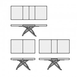 Tavolo industrial allungabile art.1832 cm140x90h.77 aperto cm 180/220 nuovo consegna gratuita-arredamentishop.it  Tempesta Of...