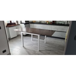 Tavolo 140x80 allungabile 200x80 finitura marmo nuovo art.1608 consegna gratuita-arredamentishop.it  Tempesta Offerte mobili ...