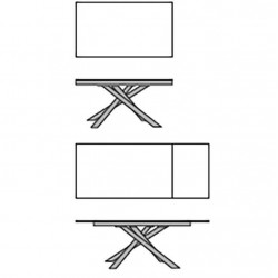 Tavolo industrial chic cm 140x80h.77 allungabile cm 200 art.1775 nuovo consegna gratuita-arredamentishop.it  Tempesta Offerte...