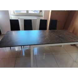 Tavolo 120x80 allungabile 170x80 finitura marmo nuovo art.1607 consegna gratuita-arredamentishop.it  Tempesta Offerte mobili ...