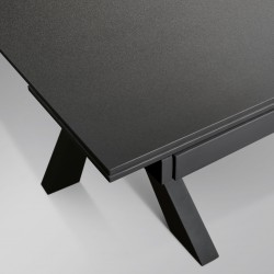 Tavolo vetro ceramica pietra nera cm160x90h.76 allungabile cm 240 nuovo art.002 consegna gratuita-arredamentishop.it  Tempest...