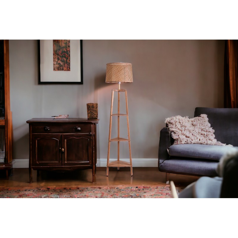 Lampada da terra con ripiani cm diam. 40h.161 bamboo nuova art.102112 consegna gratuita-arredamentishop.it  AD TREND Offerte ...
