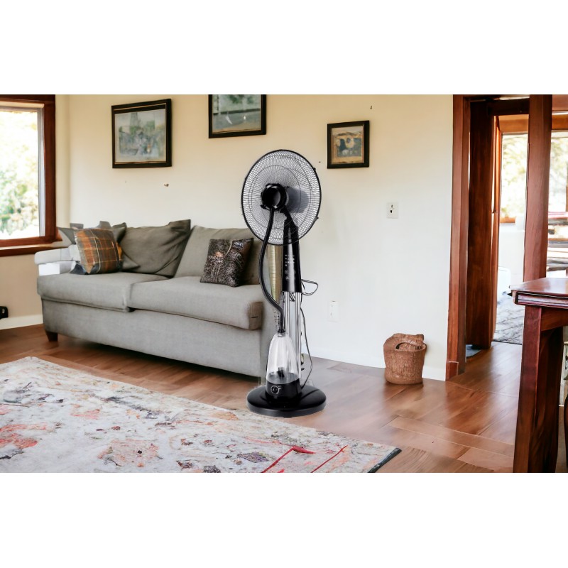 Ventilatore nebulizzatore con telecomando cm diam. 37h.128 - 65 W - 2 lt nuovo art.83497 consegna gratuita-arredamentishop.it...