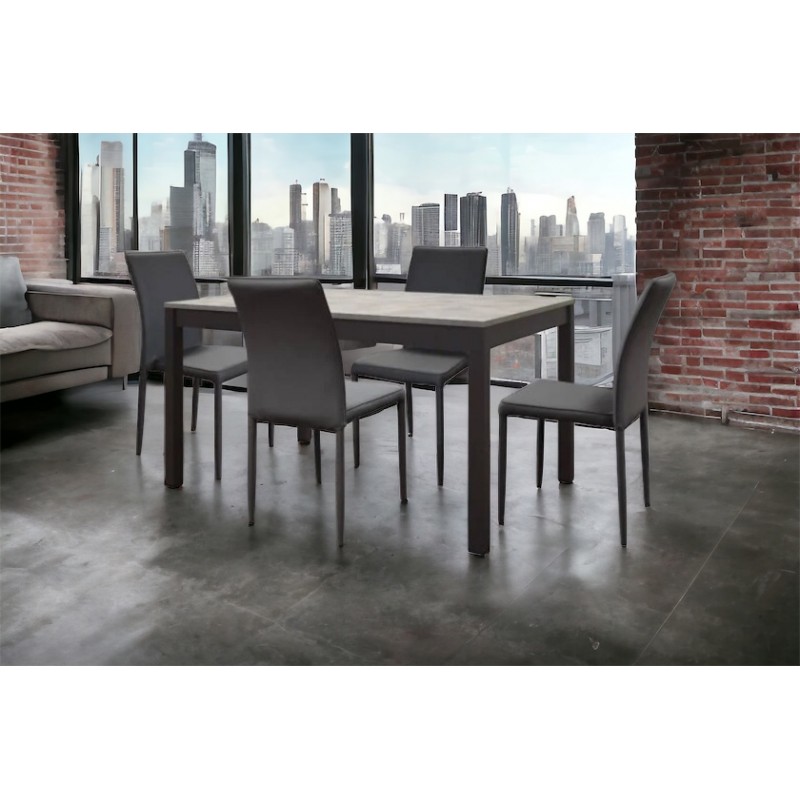 Tavolo grigio cemento cm 140x80h.77 aperto cm 200 nuovo art.1854 consegna gratuita-arredamentishop.it  Tempesta Offerte mobil...