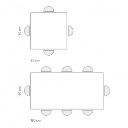 Tavolino a libro cm 90x90h.79 aperto cm 180x90h.77 nuovo art.1992 consegna gratuita-arredamentishop.it  Tempesta Offerte mobi...