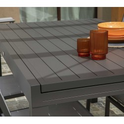 Tavolo da giardino alluminio antracite cm 125x75h.75 aperto cm 250 nuovo art.6462280000 consegna gratuita-arredamentishop.it ...