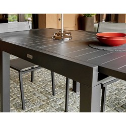 Tavolo da giardino alluminio antracite cm 125x75h.75 aperto cm 250 nuovo art.6462280000 consegna gratuita-arredamentishop.it ...