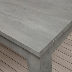 Tavolo cucina grigio cemento legno cm 90x90xh.79 aperto a libro cm 180 nuovo art.1901 consegna gratuita-arredamentishop.it  T...