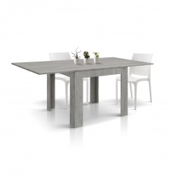 Tavolo cucina grigio cemento legno cm 90x90xh.79 aperto a libro cm 180 nuovo art.1901 consegna gratuita-arredamentishop.it  T...