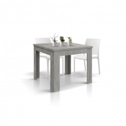 Tavolo cucina grigio cemento legno cm 90x90xh.79 aperto a libro cm 180 nuovo art.1901 consegna gratuita-arredamentishop.it  T...