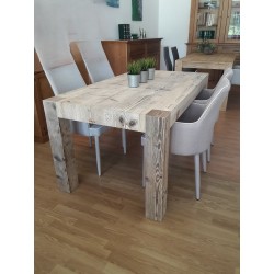 Tavolo in legno vecchio cm 140x90h.77 allungabile cm 180/220 nuovo art.786 consegna gratuita-arredamentishop.it  Tempesta Off...