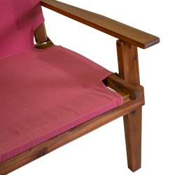 Salotto per esterno legno e tessuto amaranto art.7540070000 nuovo consegna gratuita-arredamentishop.it  Vacchetti Offerte mob...