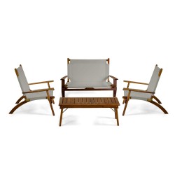 Salottini giardino art.7540040000 nuovo legno e tessuto grigio pronta consegna gratuita-arredamentishop.it  Vacchetti Offerte...