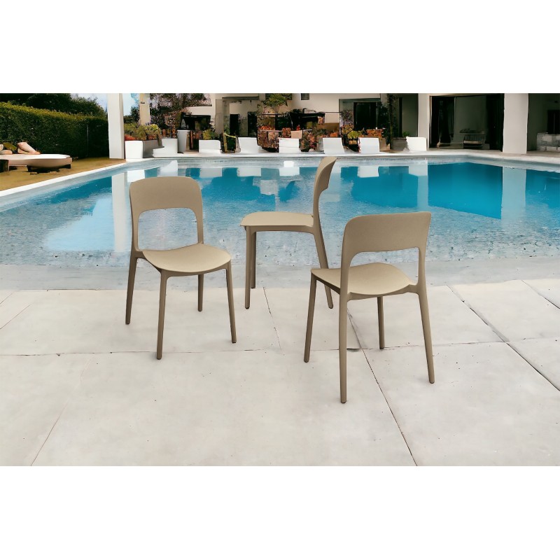 Sedie da giardino tortora esterno/interno set 4 pezzi nuove art.1954 consegna gratuita-arredamentishop.it  Tempesta Offerte m...
