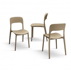 Sedie da giardino tortora esterno/interno set 4 pezzi nuove art.1954 consegna gratuita-arredamentishop.it  Tempesta Offerte m...