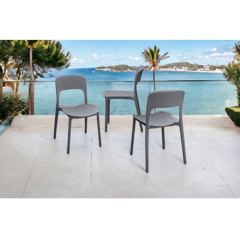 Sedie da esterno grigie e interno set 4 pezzi nuove art.1953 consegna gratuita-arredamentishop.it  Tempesta Offerte mobili 11...