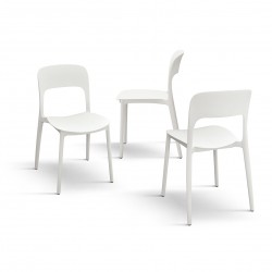 Sedie da giardino bianche per esterno/interno set 4 pezzi nuove art.1952 consegna gratuita-arredamentishop.it  Tempesta Offer...