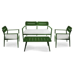 Salotto per giardino in offerta alluminio verde pronta consegna art.6466960000 consegna gratuita-arredamentishop.it  Vacchett...