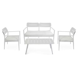 Salotto terrazzo alluminio bianco pronta consegna art.6466900000 consegna gratuita-arredamentishop.it  Vacchetti Offerte mobi...