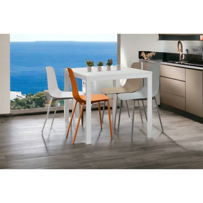 Tavolo da cucina bianco anticato cm 110x68h.75 fisso nuovo art.2104 consegna gratuita-arredamentishop.it  Tempesta Offerte mo...