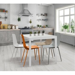 Tavolo da cucina bianco anticato cm 110x68h.75 fisso nuovo art.2104 consegna gratuita-arredamentishop.it  Tempesta Offerte mo...