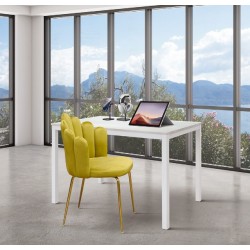 Tavolo da cucina bianco anticato cm 110x68h.75 fisso nuovo art.2104 consegna gratuita-arredamentishop.it  Tempesta Offerte mo...