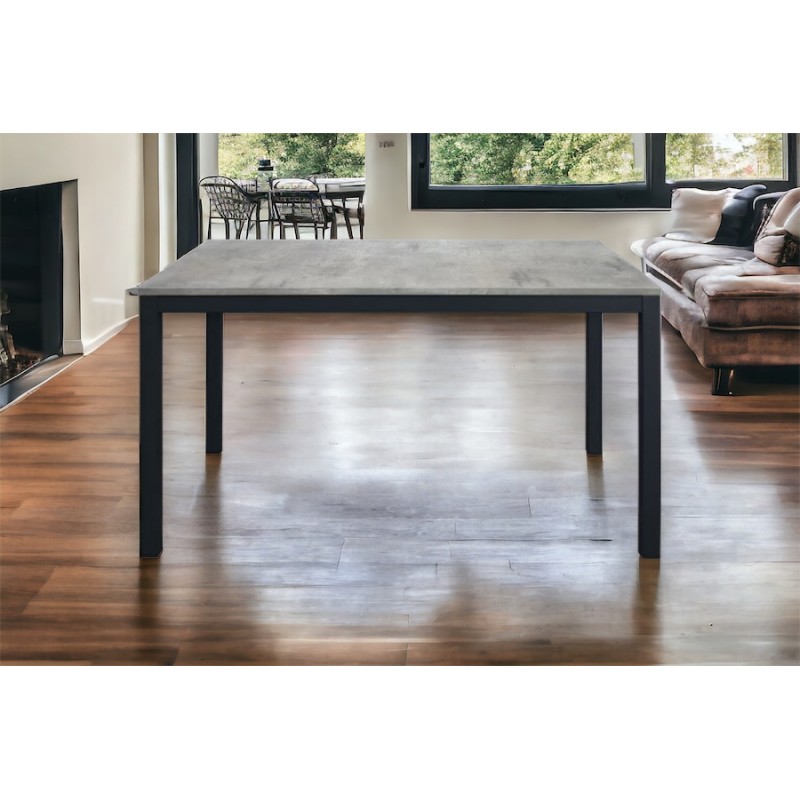 Tavolo moderno grigio cemento cm 110x68h.75 fisso nuovo art.02100 consegna gratuita-arredamentishop.it  Tempesta Offerte mobi...
