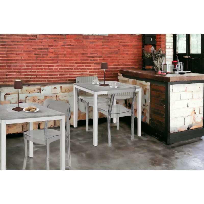 Tavolo bar 80x80 fisso legno e ferro cm 80x80h.75 nuovo art.2109 consegna gratuita-arredamentishop.it  Tempesta Offerte mobil...