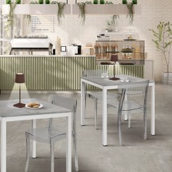 Tavolo bar 80x80 fisso legno e ferro cm 80x80h.75 nuovo art.2109 consegna gratuita-arredamentishop.it  Tempesta Offerte mobil...