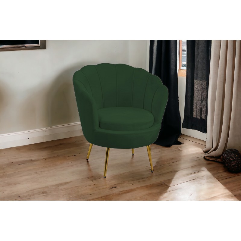 Poltrona velluto verde cm 73x72h.77 nuova art.2808630000 consegna gratuita-arredamentishop.it  Vacchetti Offerte mobili 245,0...
