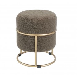 Pouf rotondo velluto grigio e oro diametro cm 34h.38 nuovo art.106299 consegna gratuita-arredamentishop.it  AD TREND Offerte ...