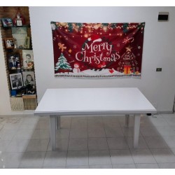 Tavolo taverna bianco opaco cm 180x100h.76 allungabile cm 360 nuovo art.0744 consegna gratuita-arredamentishop.it  Tempesta O...