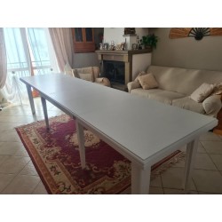 Tavolo taverna bianco opaco cm 180x100h.76 allungabile cm 360 nuovo art.0744 consegna gratuita-arredamentishop.it  Tempesta O...